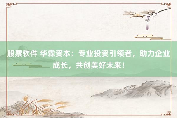 股票软件 华霖资本：专业投资引领者，助力企业成长，共创美好未来！